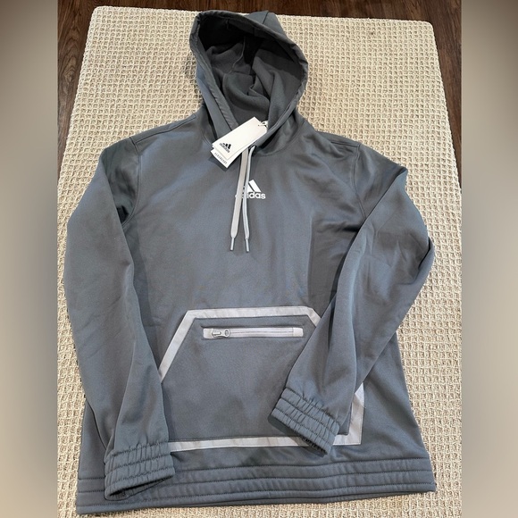 Adidas Heather Gray Sweatshirt NWT - Picture 1 of 4
